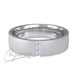 Patterned Designer White Gold Wedding Ring - Prezioso